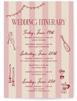 Thompson Grand Wedding Weekend Itinerary Cards
