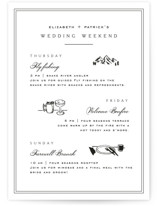 Aspen Knoll Grand Wedding Weekend Itinerary Cards