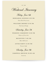 Everlasting Grand Wedding Weekend Itinerary Cards
