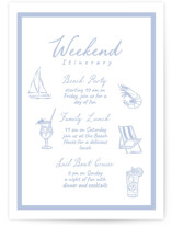 The Big Day Grand Wedding Weekend Itinerary Cards
