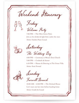 Petite Wedding Weekend Itinerary Cards