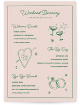 Petite Wedding Weekend Itinerary Cards