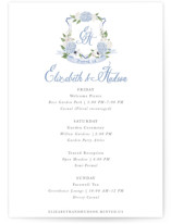 Petite Wedding Weekend Itinerary Cards