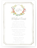 Petite Wedding Weekend Itinerary Cards