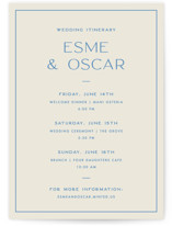 Petite Wedding Weekend Itinerary Cards