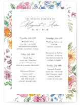 Petite Wedding Weekend Itinerary Cards