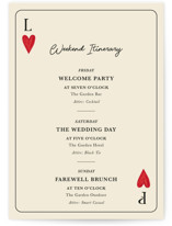 Petite Wedding Weekend Itinerary Cards