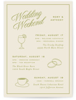 rory Petite Wedding Weekend Itinerary Cards