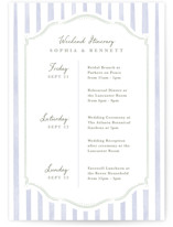Delicate Vines Petite Wedding Weekend Itinerary Cards