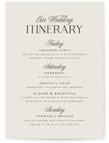 Galleria Petite Wedding Weekend Itinerary Cards