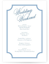 Marenza Petite Wedding Weekend Itinerary Cards