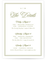 museo Petite Wedding Weekend Itinerary Cards