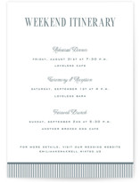 Modern Stripes Petite Wedding Weekend Itinerary Cards