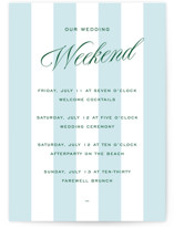 Island Palm Petite Wedding Weekend Itinerary Cards