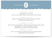 Sweet Vintage Petite Wedding Weekend Itinerary Cards