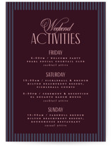 sophisticate Petite Wedding Weekend Itinerary Cards