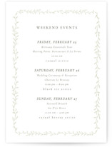 cramique Petite Wedding Weekend Itinerary Cards
