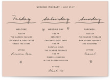 Ballpoint Suite Petite Wedding Weekend Itinerary Cards