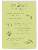 Carlyle Petite Wedding Weekend Itinerary Cards