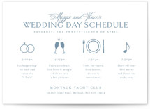 Coastal Charm Petite Wedding Weekend Itinerary Cards