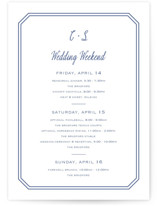 Deluxe Petite Wedding Weekend Itinerary Cards