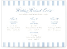 Pillowy border Petite Wedding Weekend Itinerary Cards