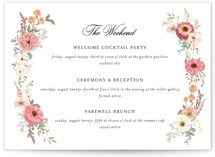 Cherished Petite Wedding Weekend Itinerary Cards