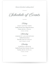 Together Always Petite Wedding Weekend Itinerary Cards