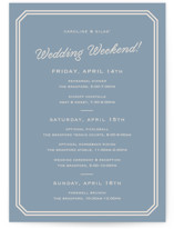 Bevel Monogram Petite Wedding Weekend Itinerary Cards