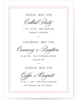 Nola Petite Wedding Weekend Itinerary Cards