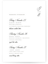 gregada Petite Wedding Weekend Itinerary Cards