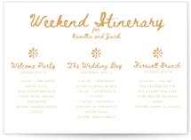 Tribal Rythm Petite Wedding Weekend Itinerary Cards