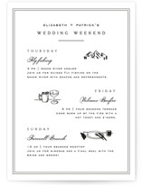 Aspen Knoll Petite Wedding Weekend Itinerary Cards