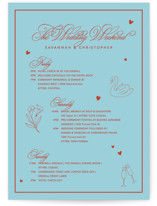 Vivid Petite Wedding Weekend Itinerary Cards