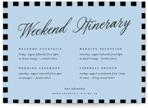 Tarte Tatin Petite Wedding Weekend Itinerary Cards