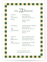 grid Petite Wedding Weekend Itinerary Cards