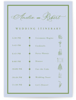 Botanical Garden Petite Wedding Weekend Itinerary Cards