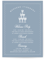 Coastal Breeze Petite Wedding Weekend Itinerary Cards