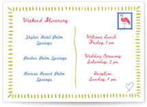 Retro Palm Springs Petite Wedding Weekend Itinerary Cards