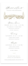 Tall Wedding Weekend Itinerary Cards