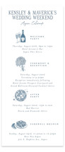 Mountain Toile Tall Wedding Weekend Itinerary Cards