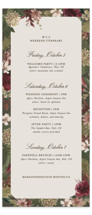 Verdant Tall Wedding Weekend Itinerary Cards