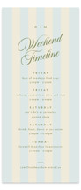Gilmore Tall Wedding Weekend Itinerary Cards