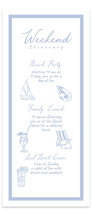 The Big Day Tall Wedding Weekend Itinerary Cards