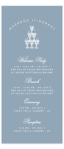 Coastal Breeze Tall Wedding Weekend Itinerary Cards