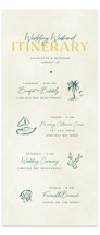 Tall Wedding Weekend Itinerary Cards
