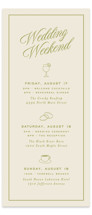 rory Tall Wedding Weekend Itinerary Cards