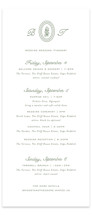 Court Tall Wedding Weekend Itinerary Cards