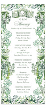gates and pillars Tall Wedding Weekend Itinerary Cards