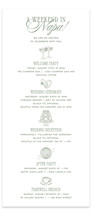 Woods Tall Wedding Weekend Itinerary Cards